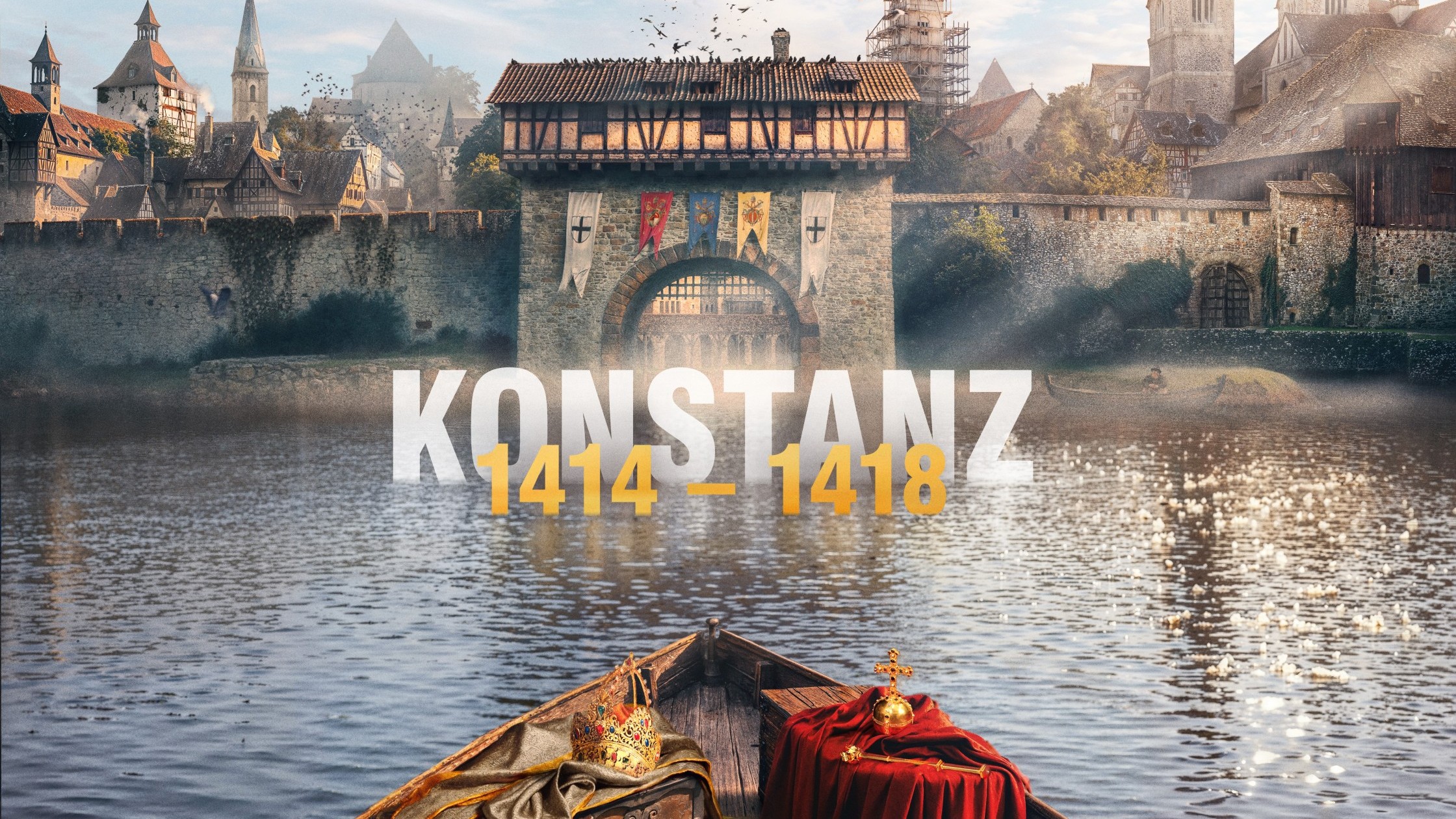 Simulation wie ein Boot in Konstanz einfährt