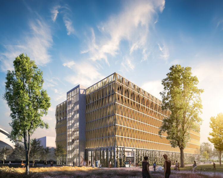 The Europabrücke parking garage in Konstanz is easily recognizable by its distinctive wooden facade and is located within walking distance of the 360° panorama.